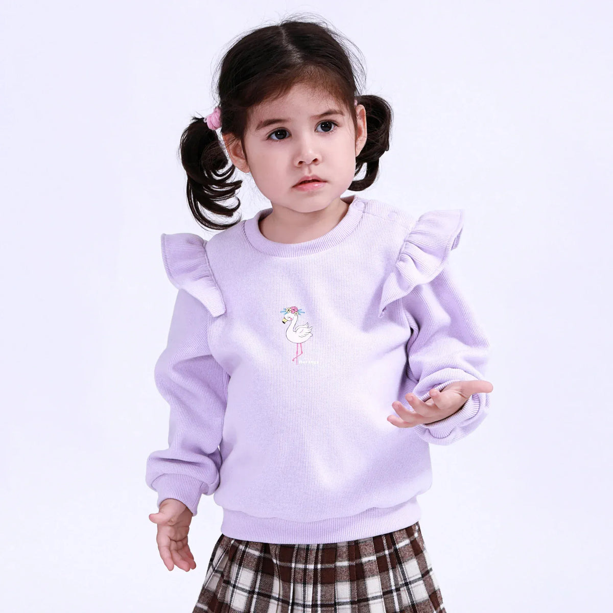 Purple Printed Pullover for Baby Girl Image