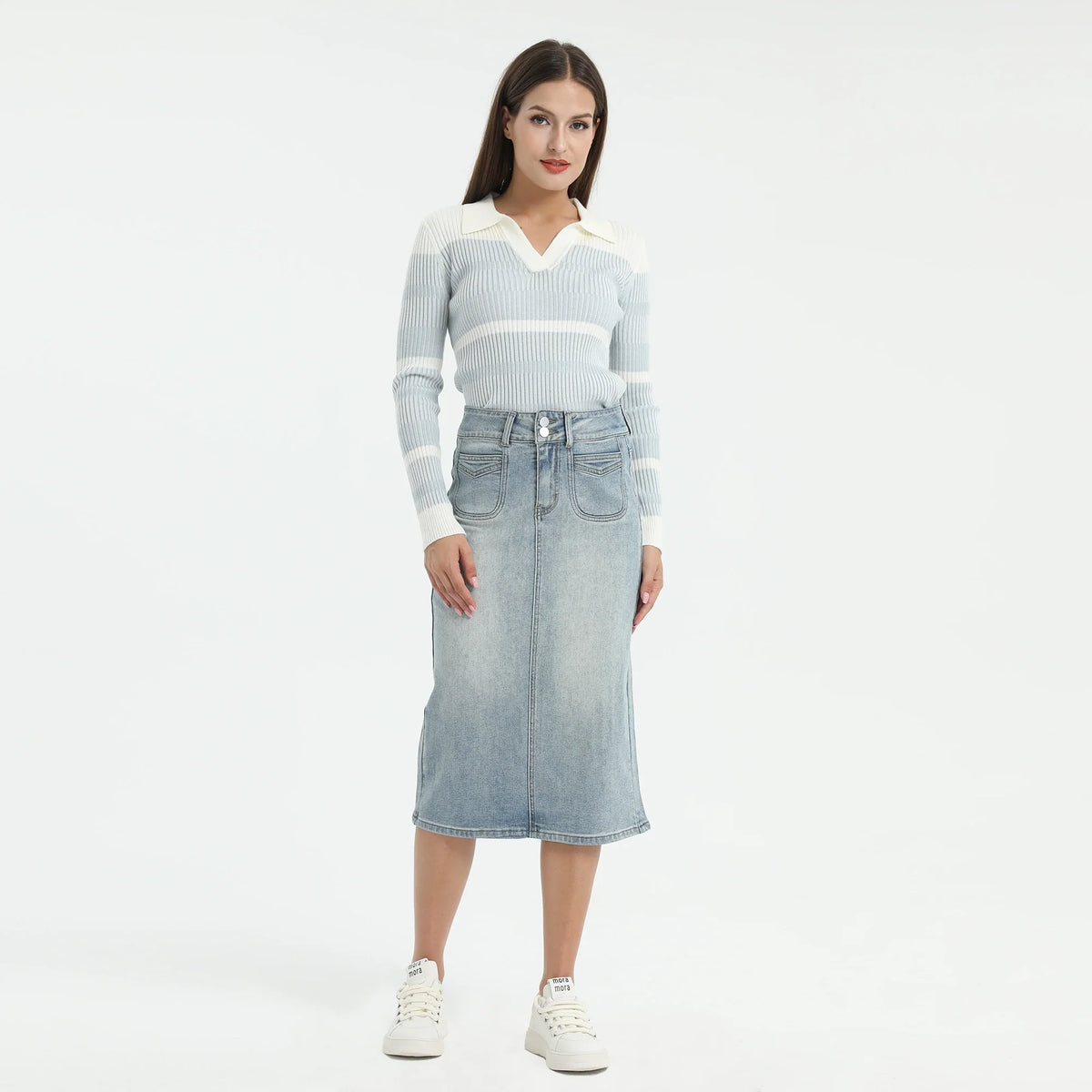 washed-jeans-skirt-for-women-6943017017 image