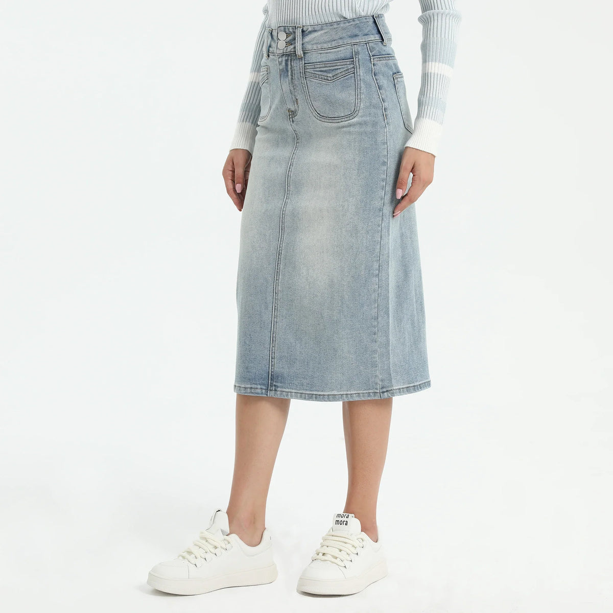 washed-jeans-skirt-for-women-6943017017 image