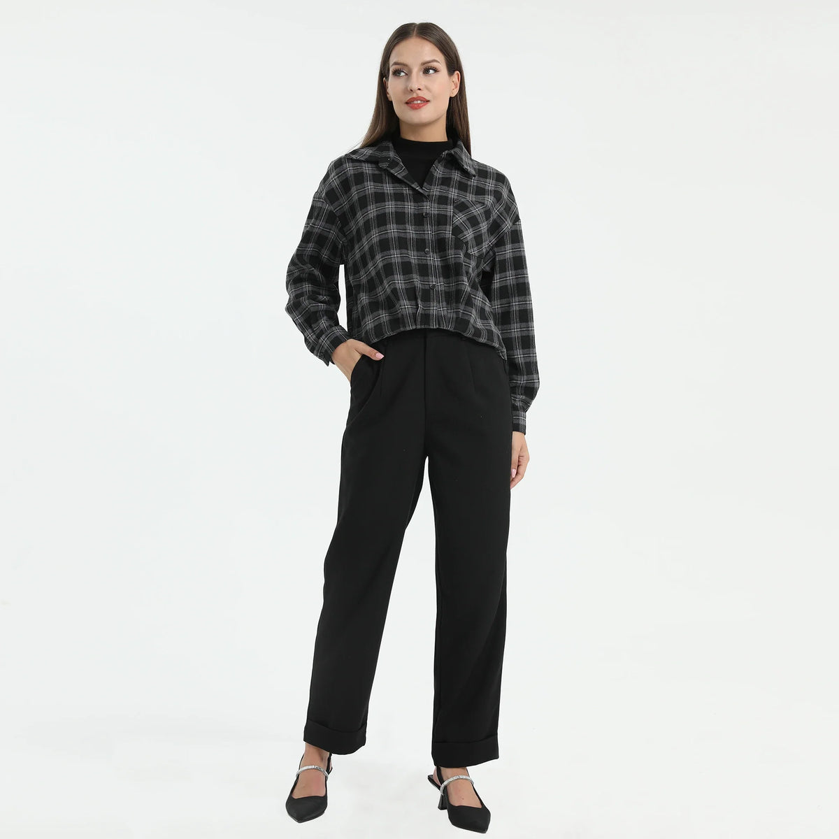 checked-blouse-for-women-6943017034 image