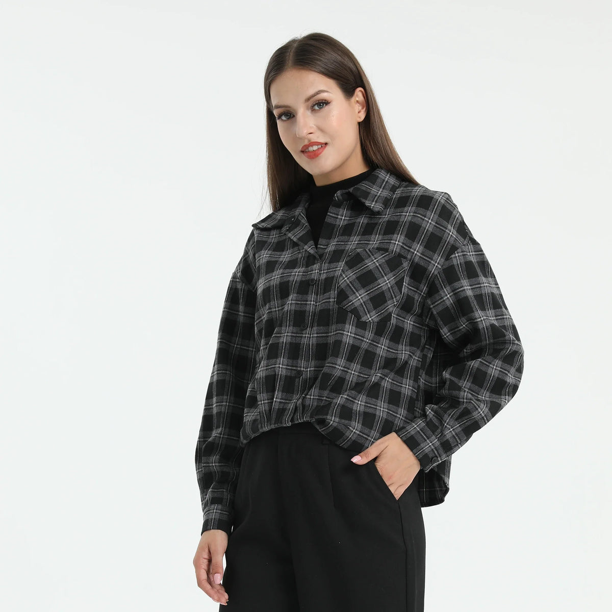 checked-blouse-for-women-6943017034 image