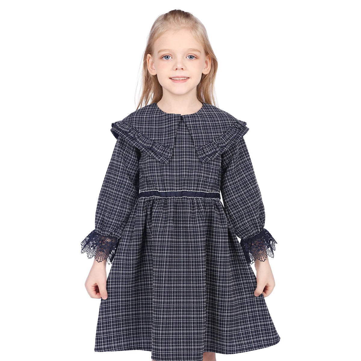 checked-formal-dress-for-girls-6943036007 image