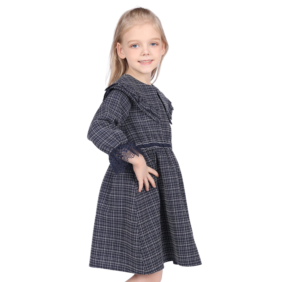 checked-formal-dress-for-girls-6943036007 image