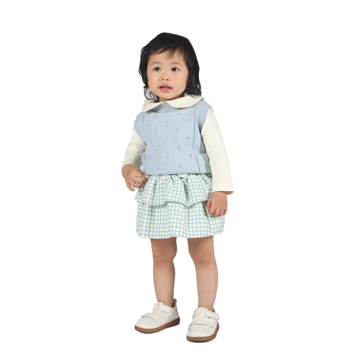 Jacquard Formal Waistcoat for Baby Girl Image
