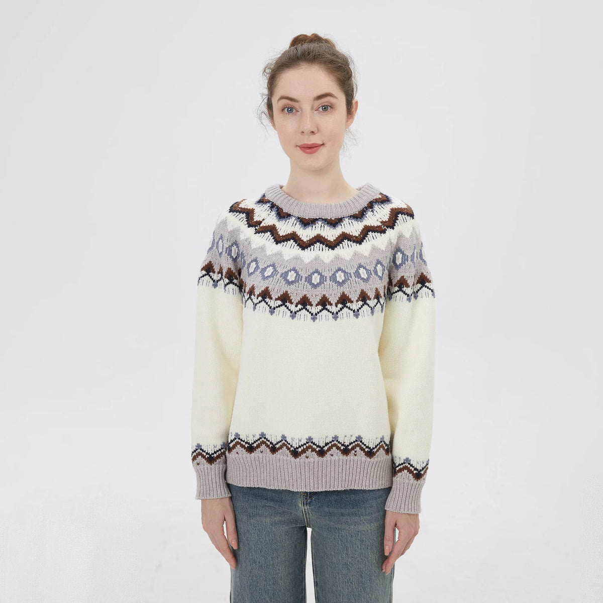 Jacquard Pullover for Women Image