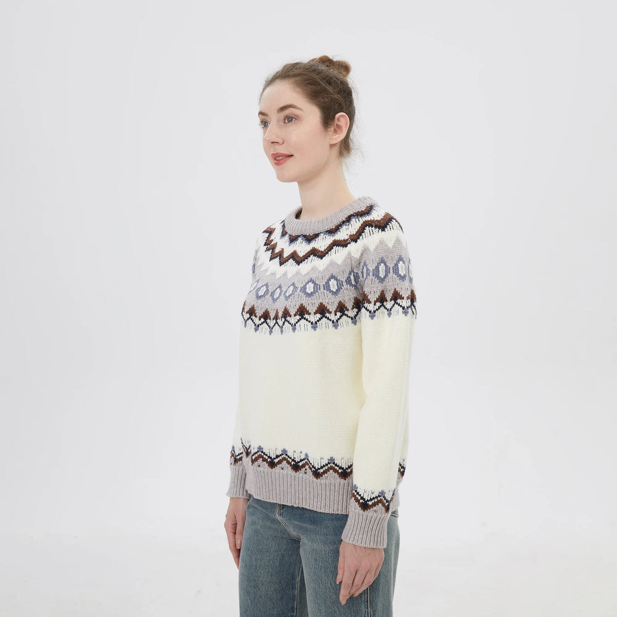 Jacquard Pullover for Women Image