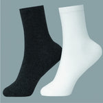 Free Dark Gray Plain,Solid Socks-2Pc for Women Image