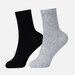 Free Black Plain,Solid Socks-2Pc for Women Image