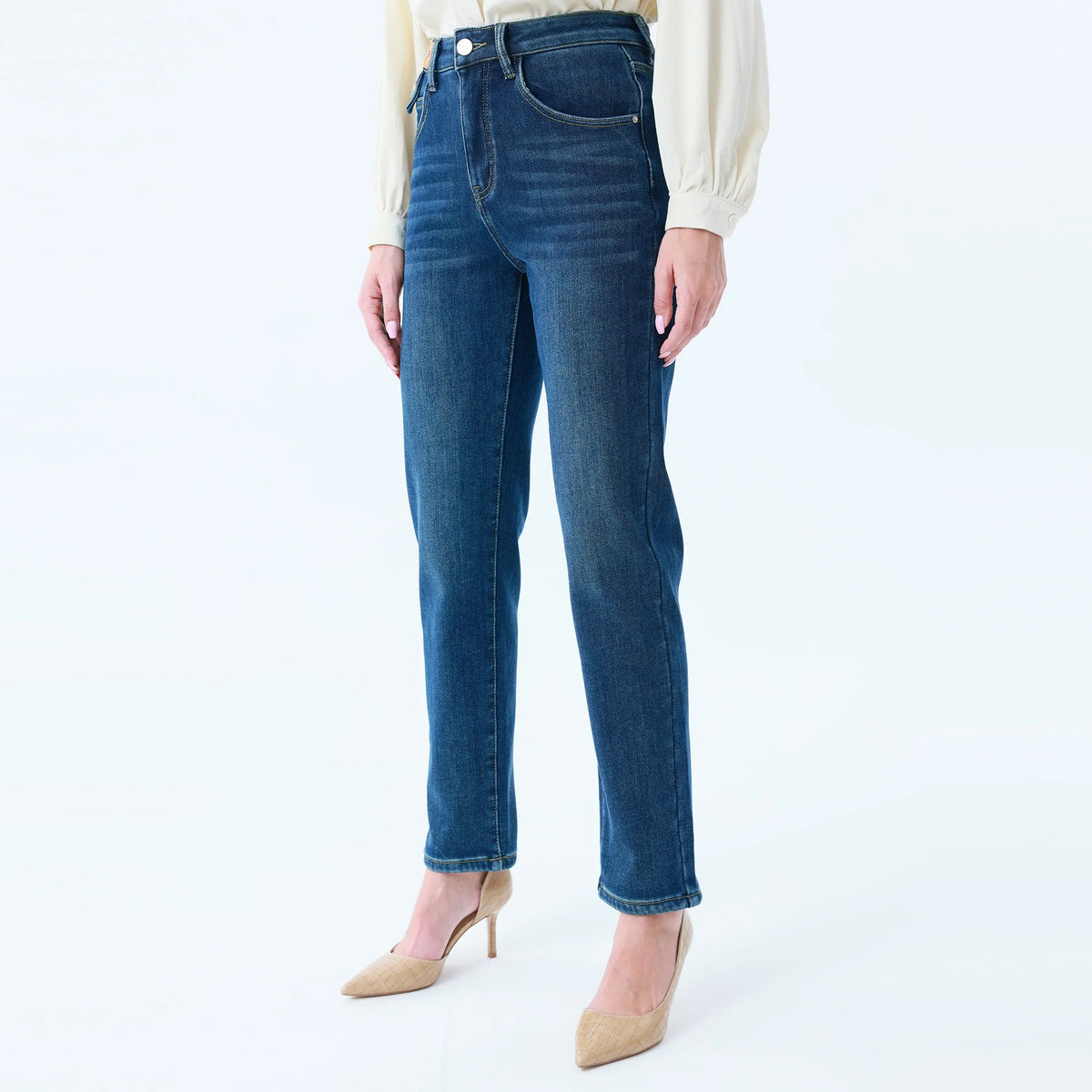 Washed Jeans Pants for Women Image