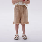 Baggy Fashion Shorts For Girls Khaki Image