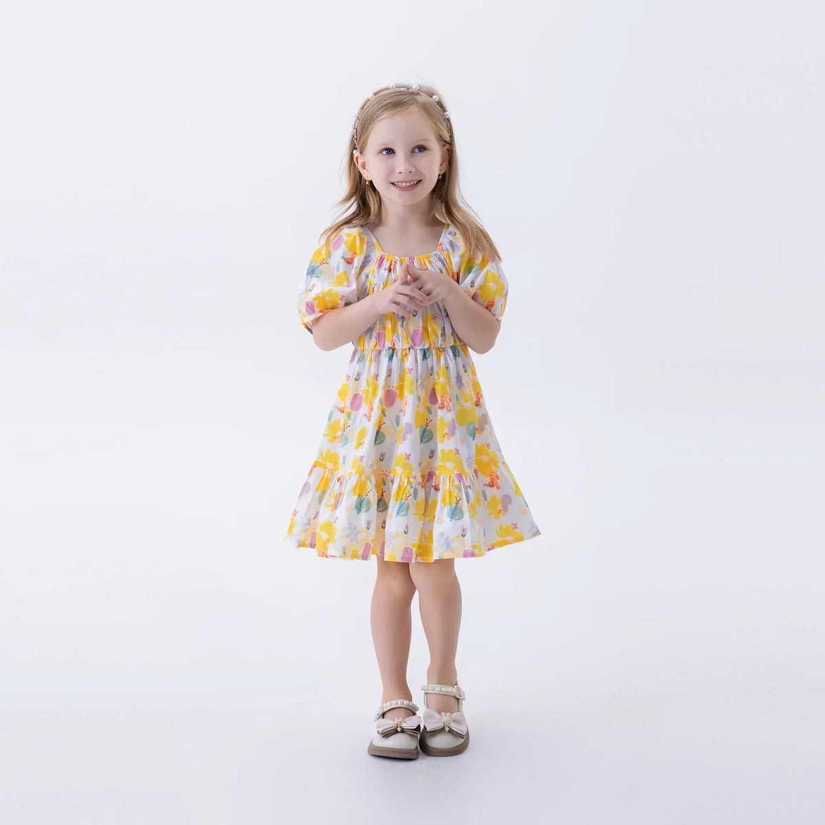 Printed Fashion Dress For Girls Image