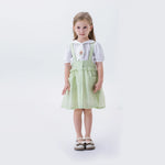 Light Green Skater Fashion Skirt For Girls Image