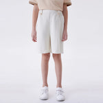 Baggy Fashion Shorts For Girls Off White Image