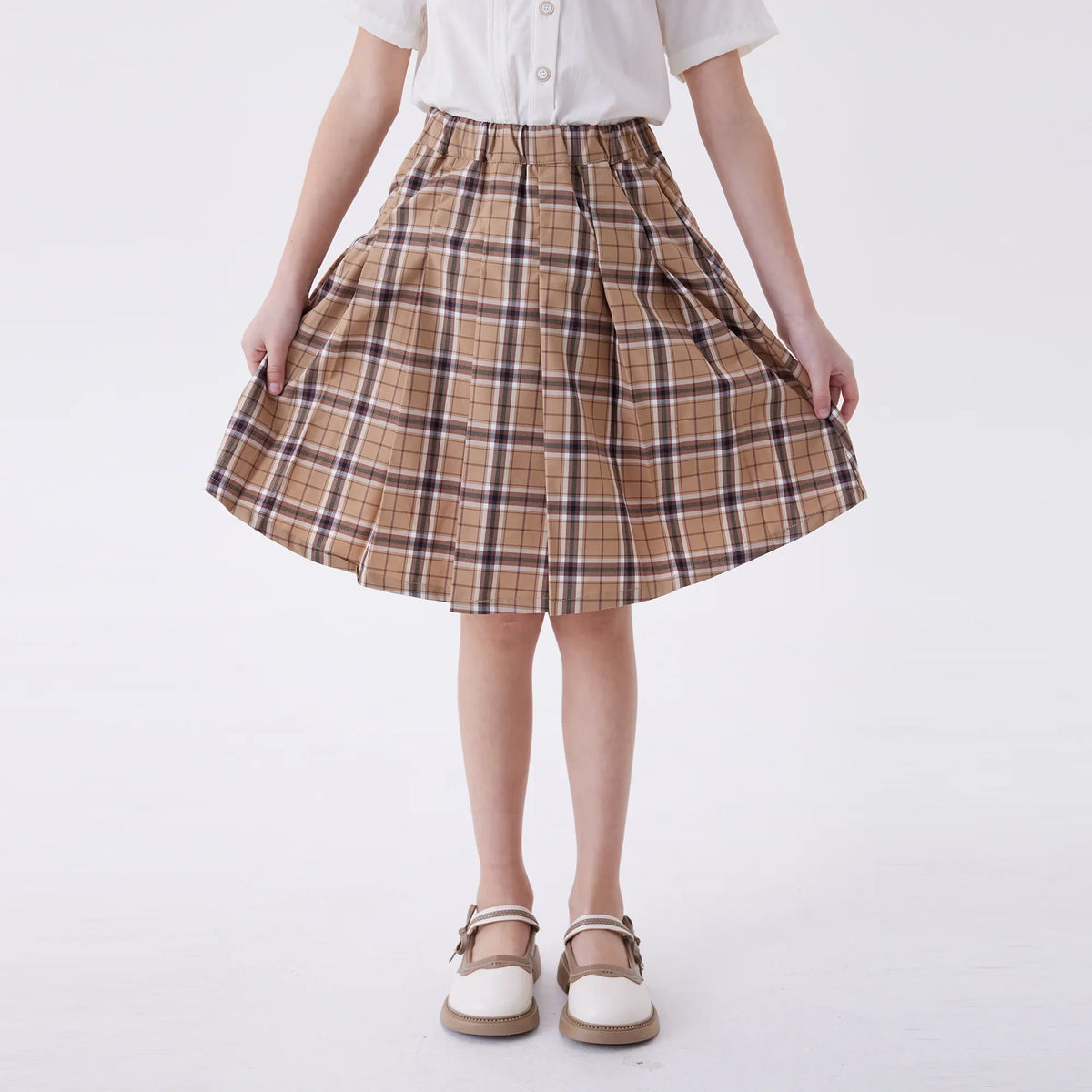 Breaks Fashion Skirt For Girls Khaki Image