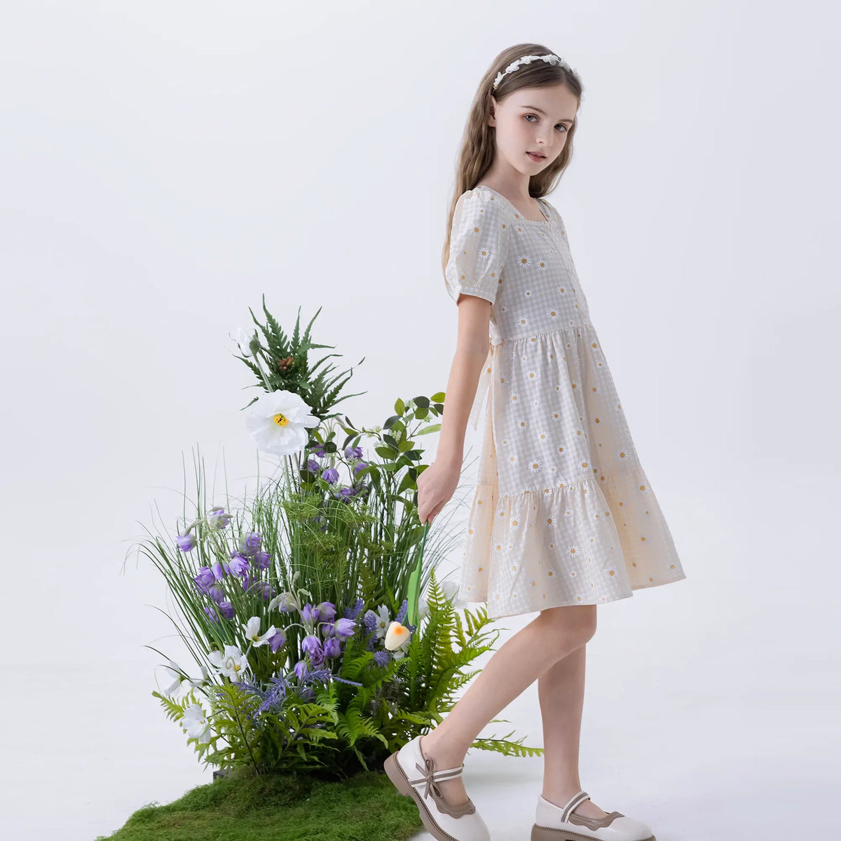 Floral Fashion Dress For Girls Image