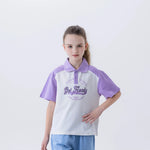 Beige Printed Fashion Polo Shirt For Girls Image