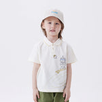 Printed Fashion Polo Shirt For Boys Beige Image