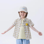 Yellow Checked Fashion Shirt For Boys Image