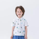 Printed Fashion Polo Shirt For Boys White Image
