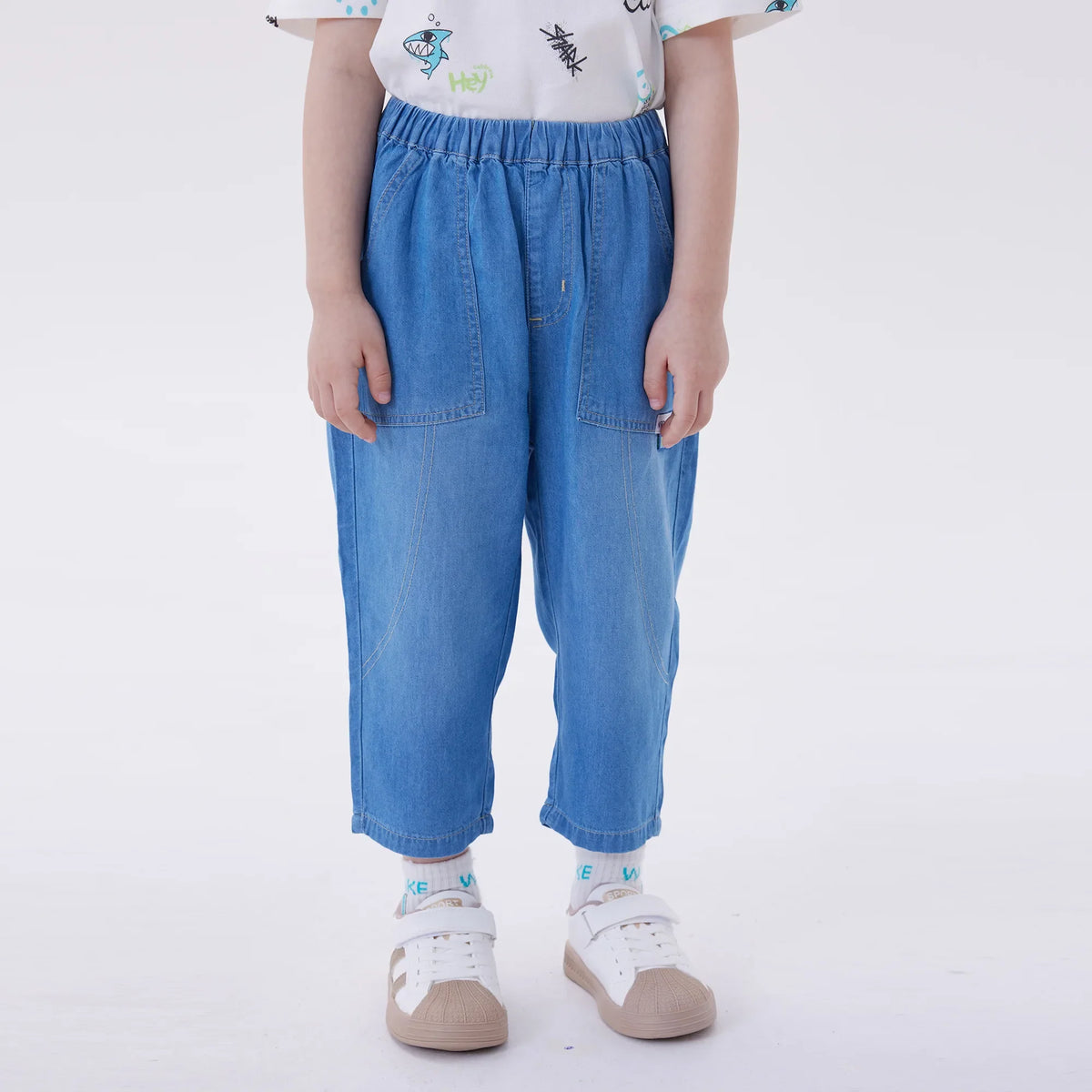 Harem Fashion Pants For Boys Jeans Blue Image