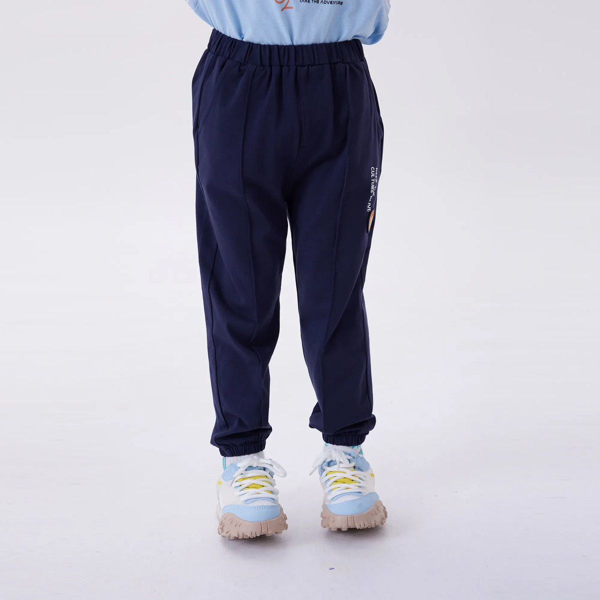 Ankle-Tied Fashion Pants For Boys Navy Image