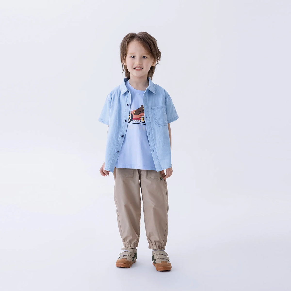 Washed Jeans Fashion Shirt For Boys Image