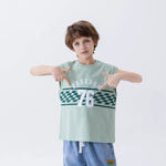 Bean Green Printed Fashion Sleeveless T-Shirt For Boys Image