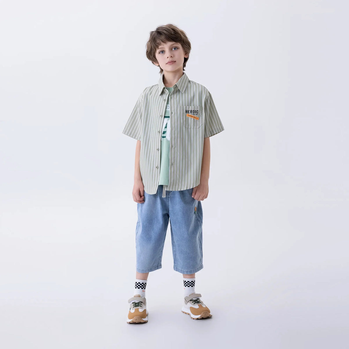 Striped Fashion Shirt For Boys Image