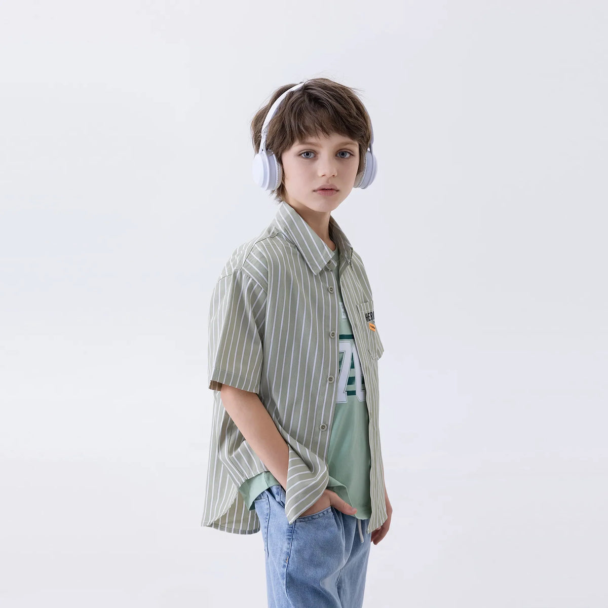 Striped Fashion Shirt For Boys Image