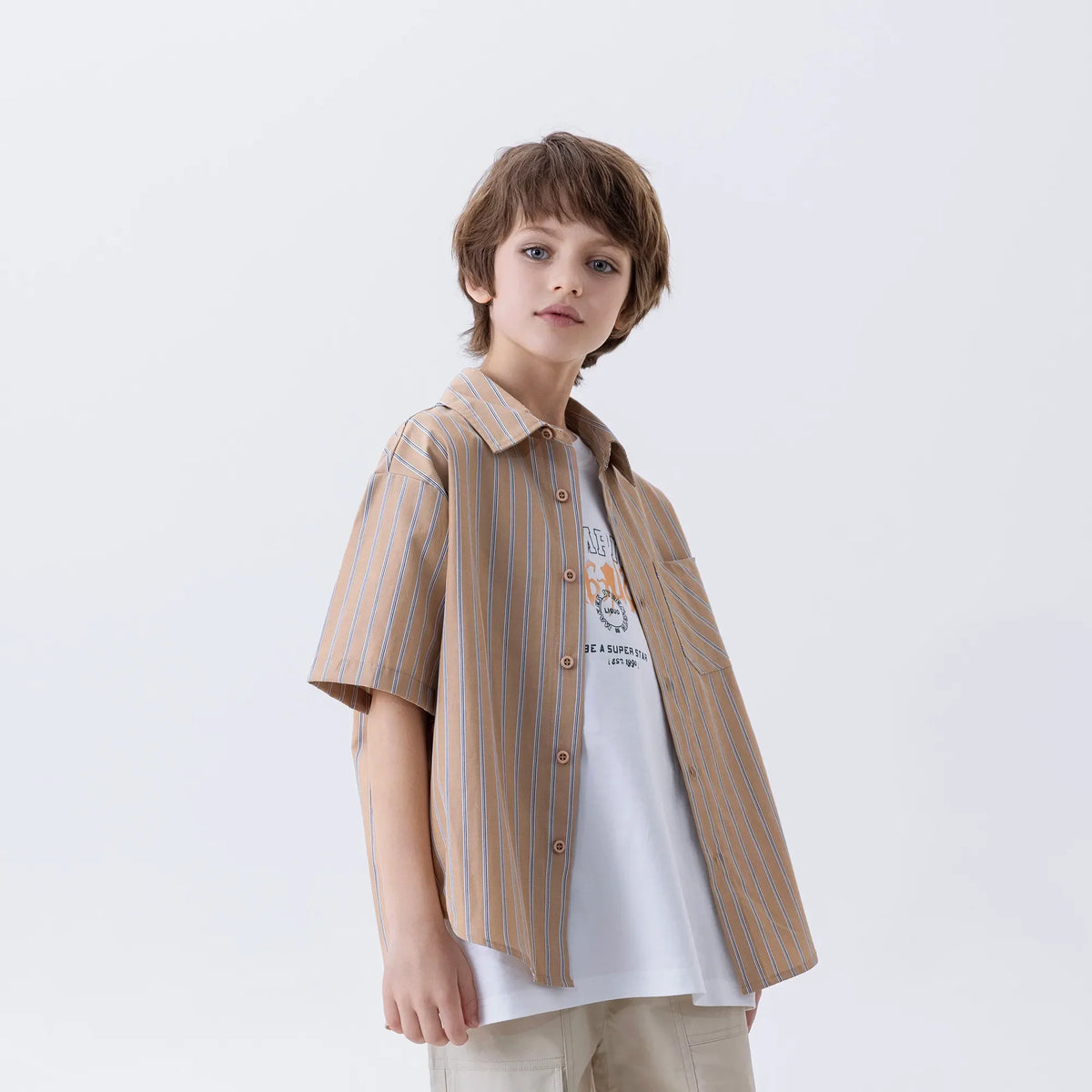 Striped Fashion Shirt For Boys Image