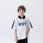 Printed Fashion Polo Shirt For Boys White Image