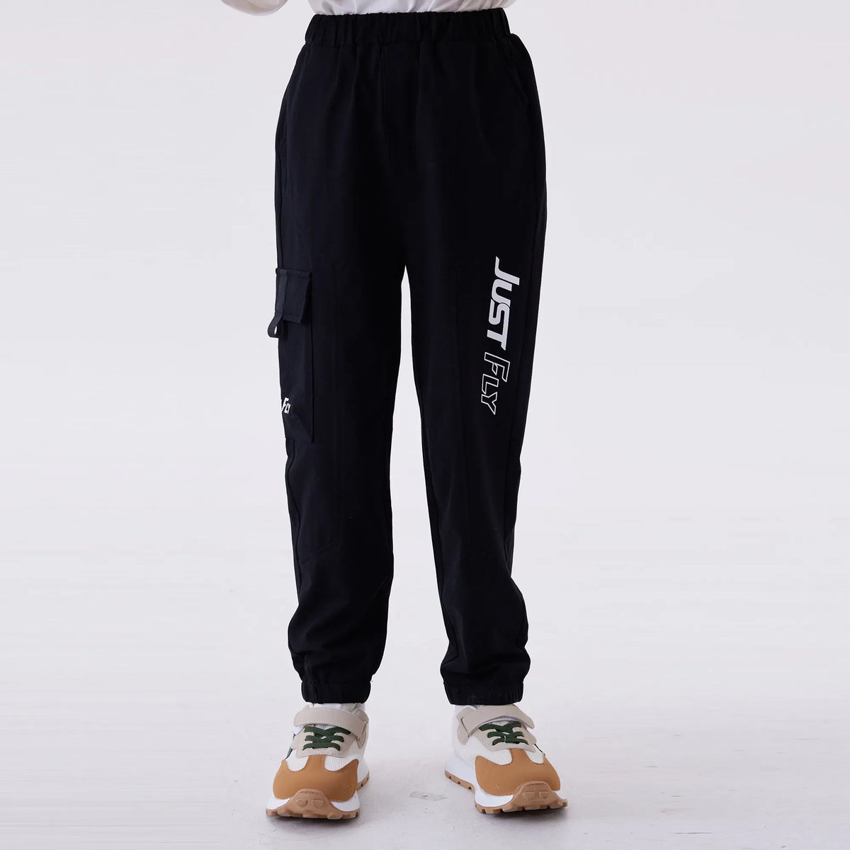 Ankle-Tied Fashion Pants For Boys Black Image