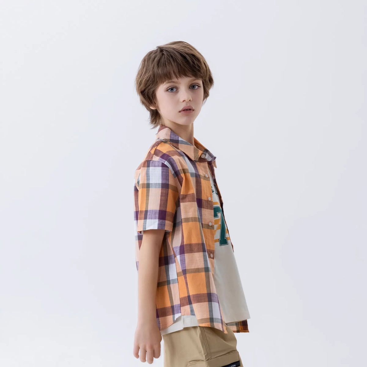 Checked Fashion Shirt For Boys Image