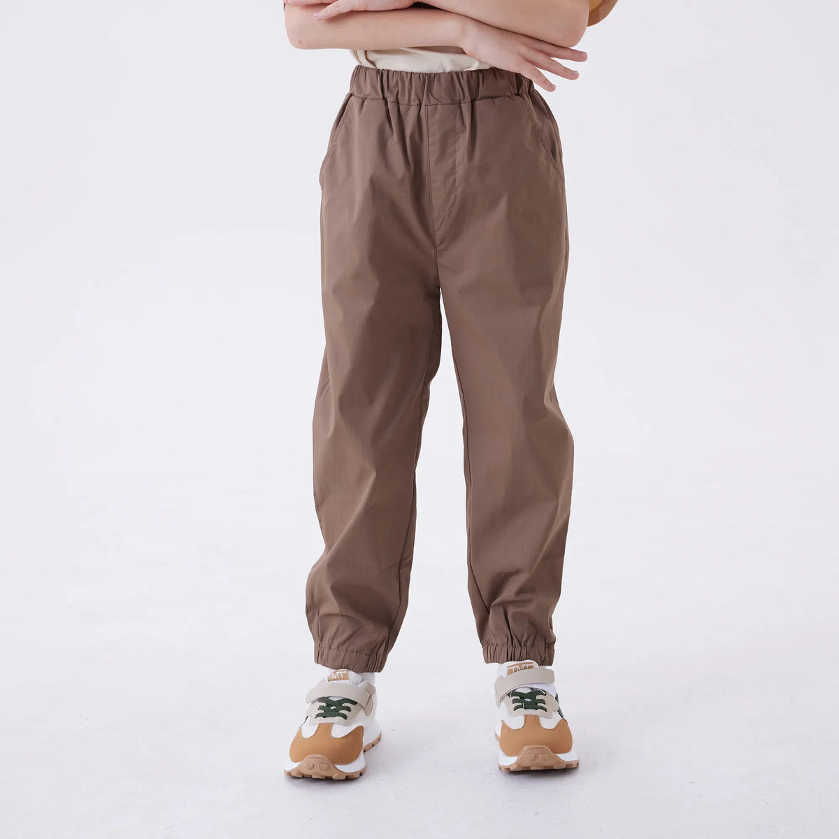 Ankle-Tied Fashion Pants For Boys Coffee Image