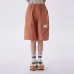 Dark Orange Ordinary Fashion Shorts For Boys Image