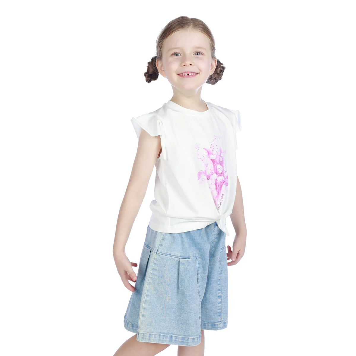 Floral Classic T.Shirt For Girls