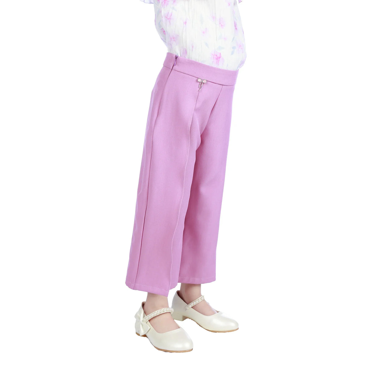 Wide-Leg Classic Pants For Girls Image