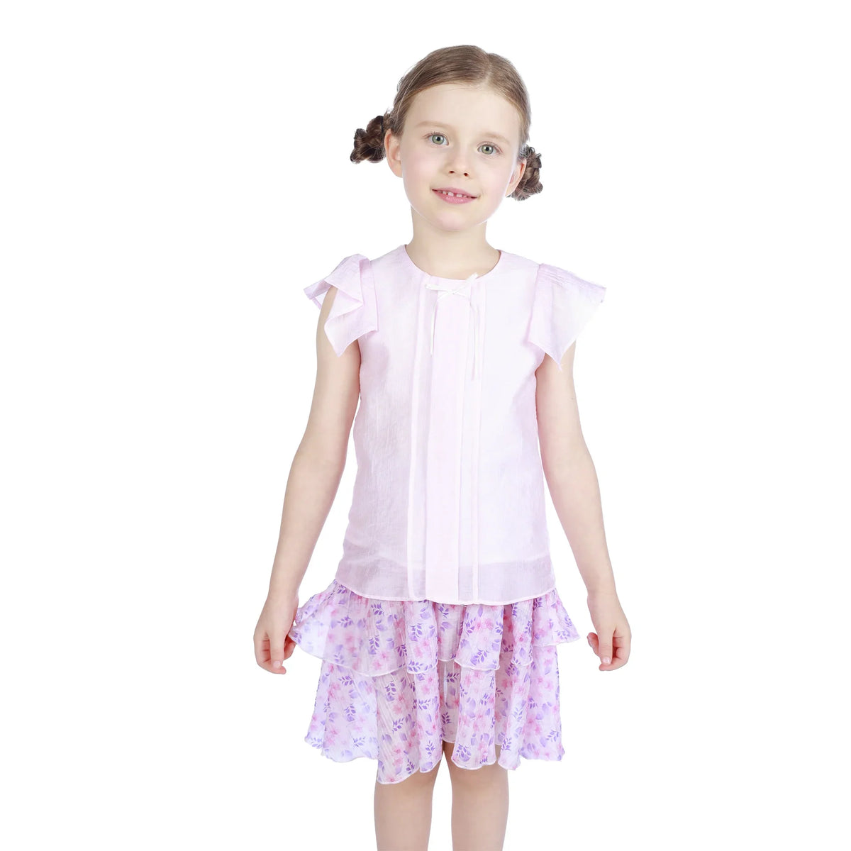 Plain Classic Blouse For Girls Light Pink Image