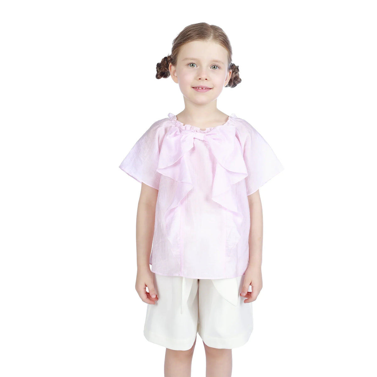 Plain Classic Blouse For Girls Light Pink Image