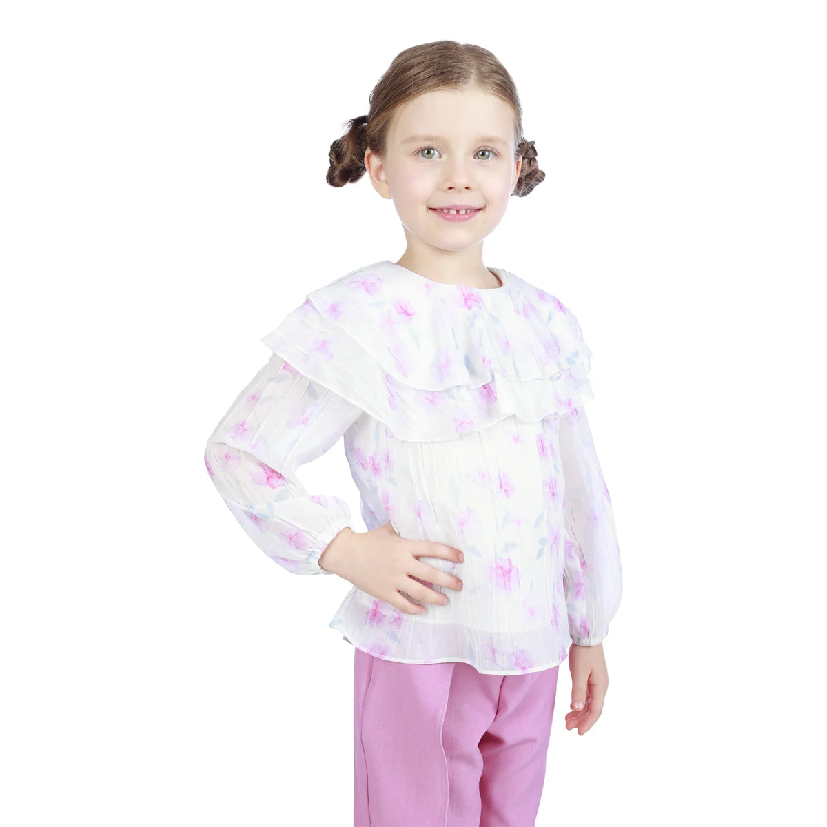 Floral Classic Blouse For Girls Image