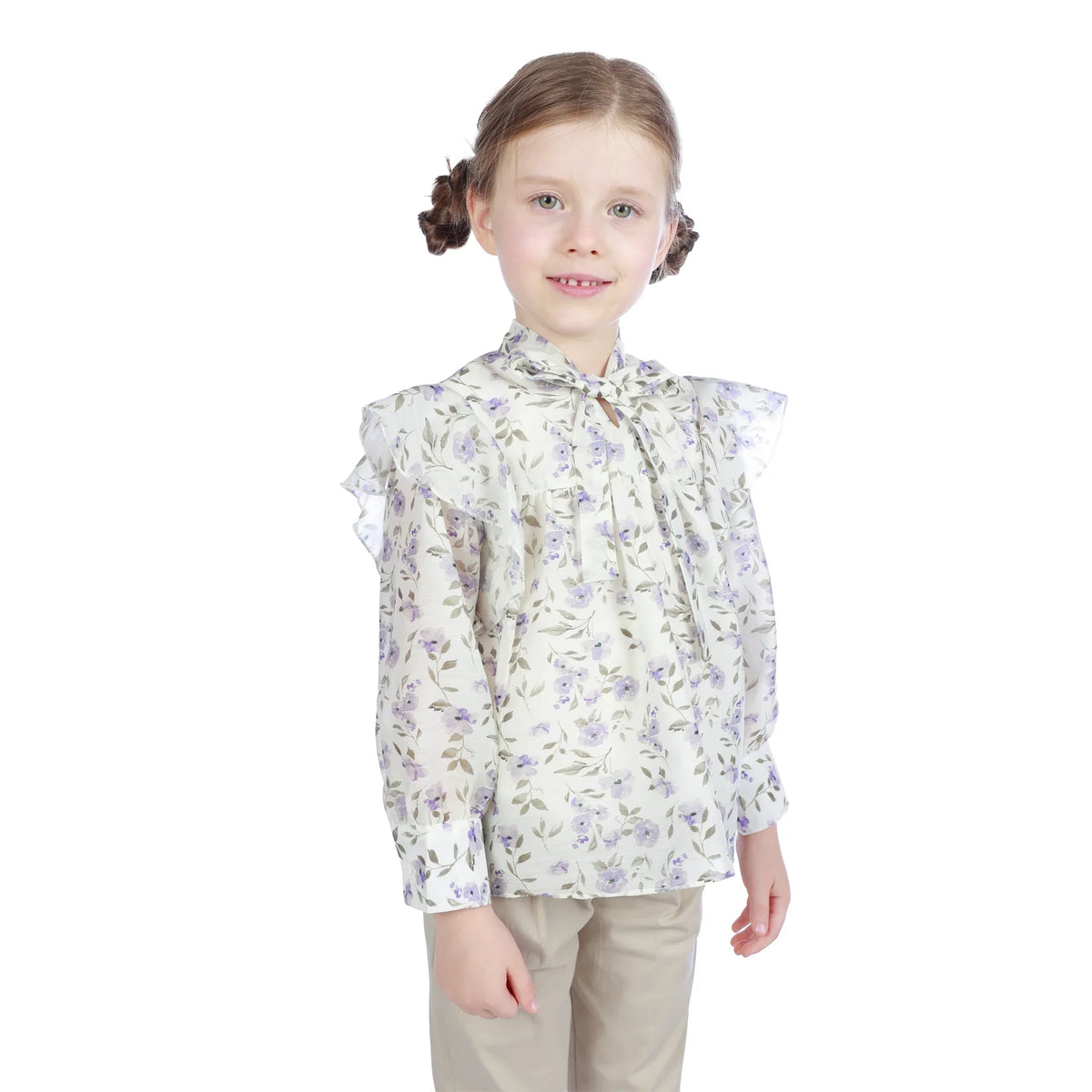 Floral Classic Blouse For Girls Image