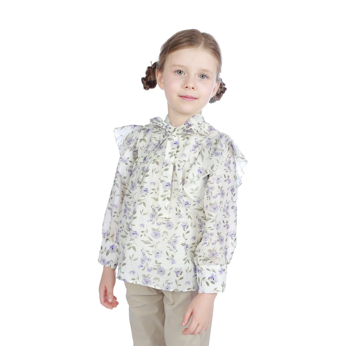 Floral Classic Blouse For Girls Image