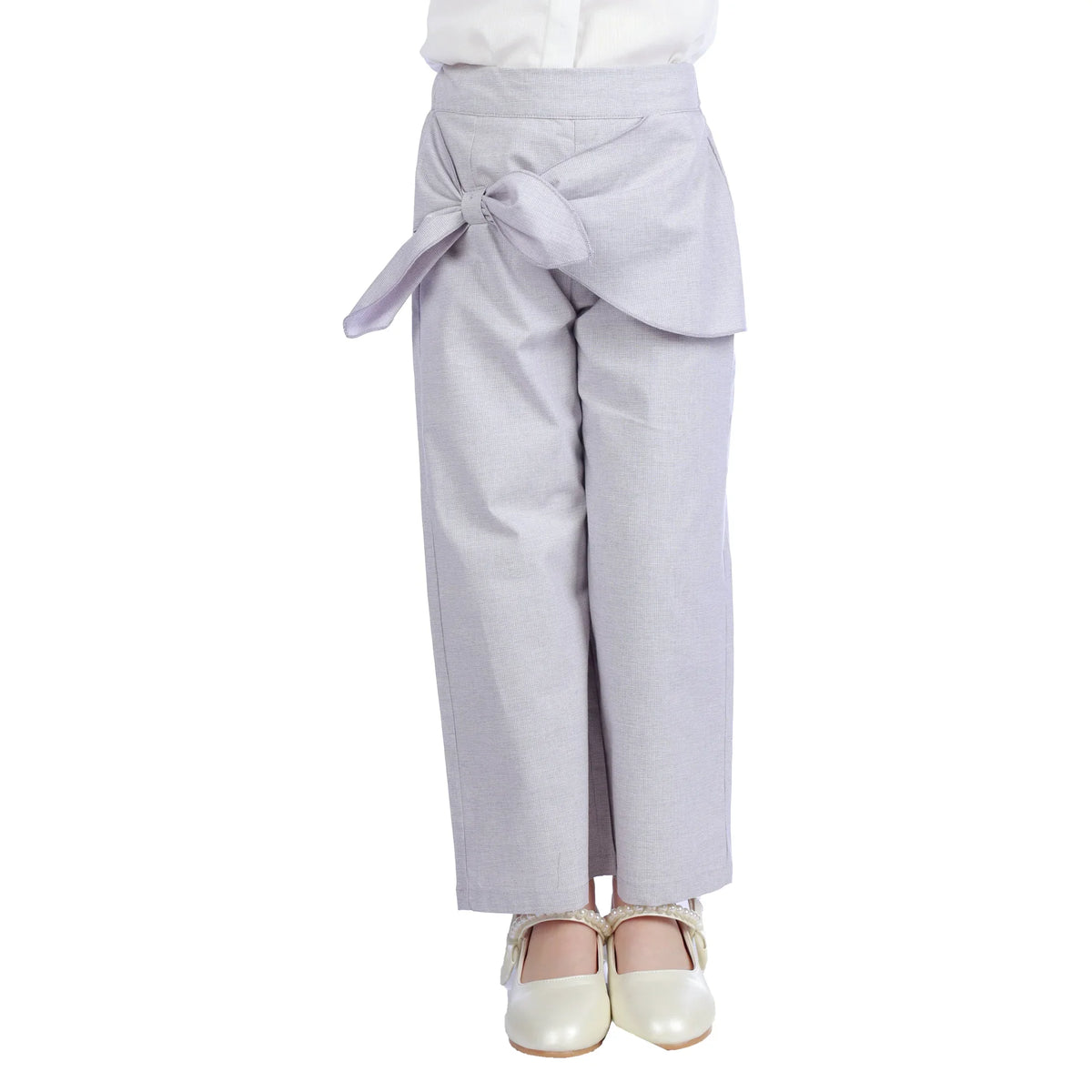 Wide-Leg Classic Pants For Girls Light Purple Image