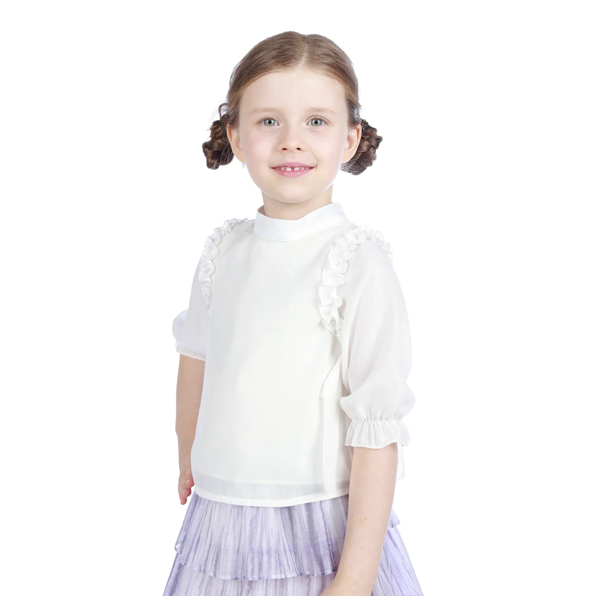 Plain Classic Blouse For Girls Image