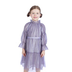 Purple Tie-Dye Classic Dress For Girls Image