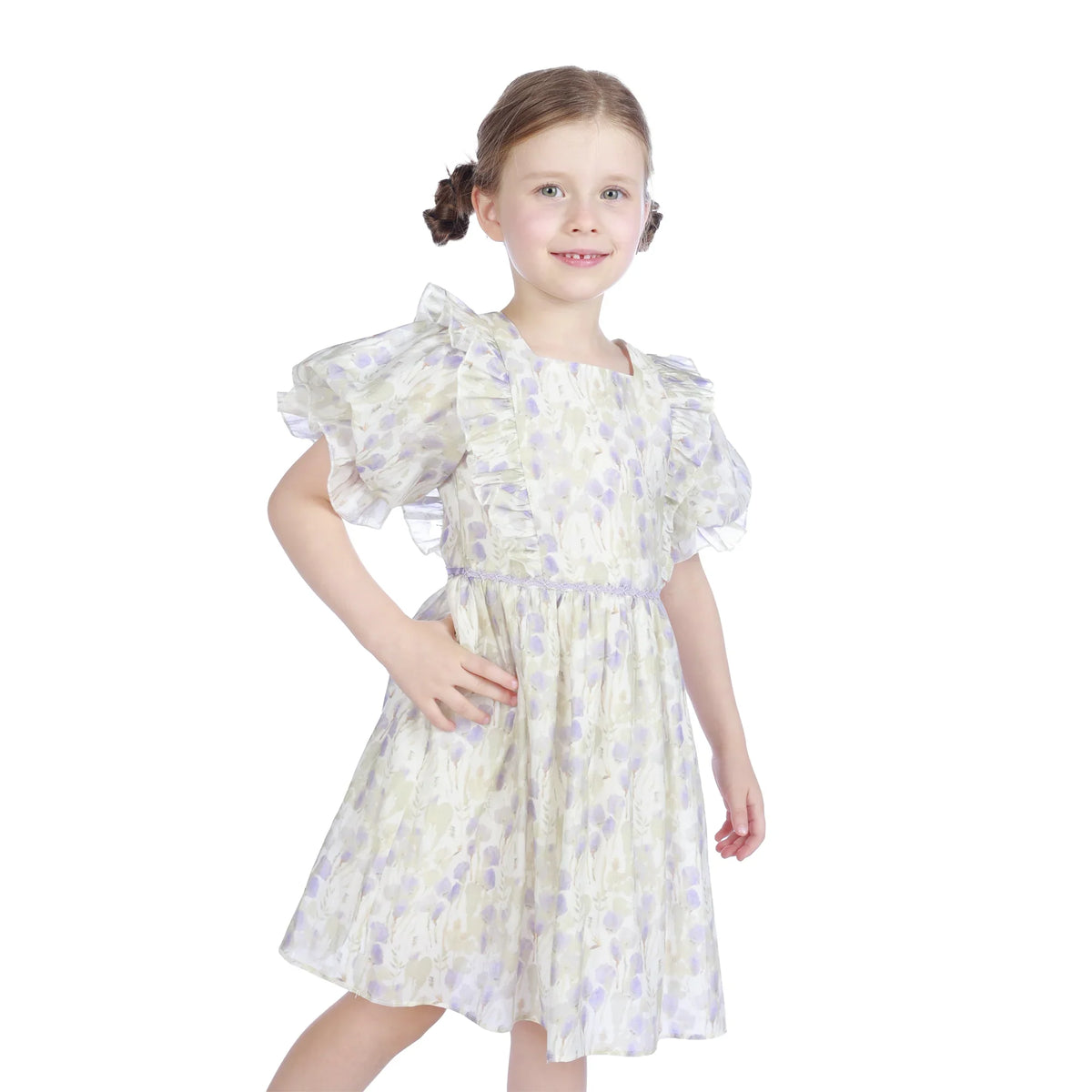 Floral Classic Dress For Girls Image