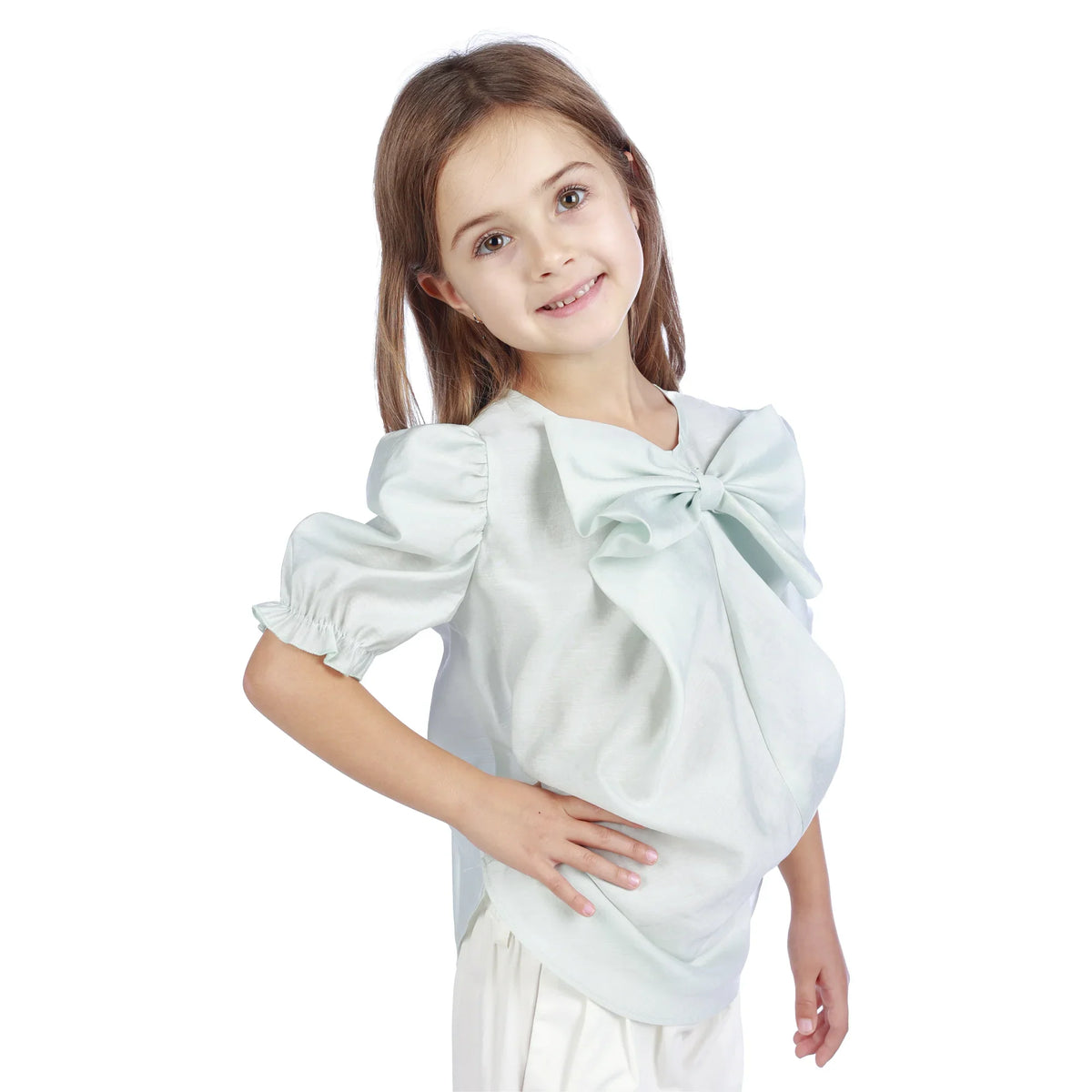 Plain Classic Blouse For Girls Image