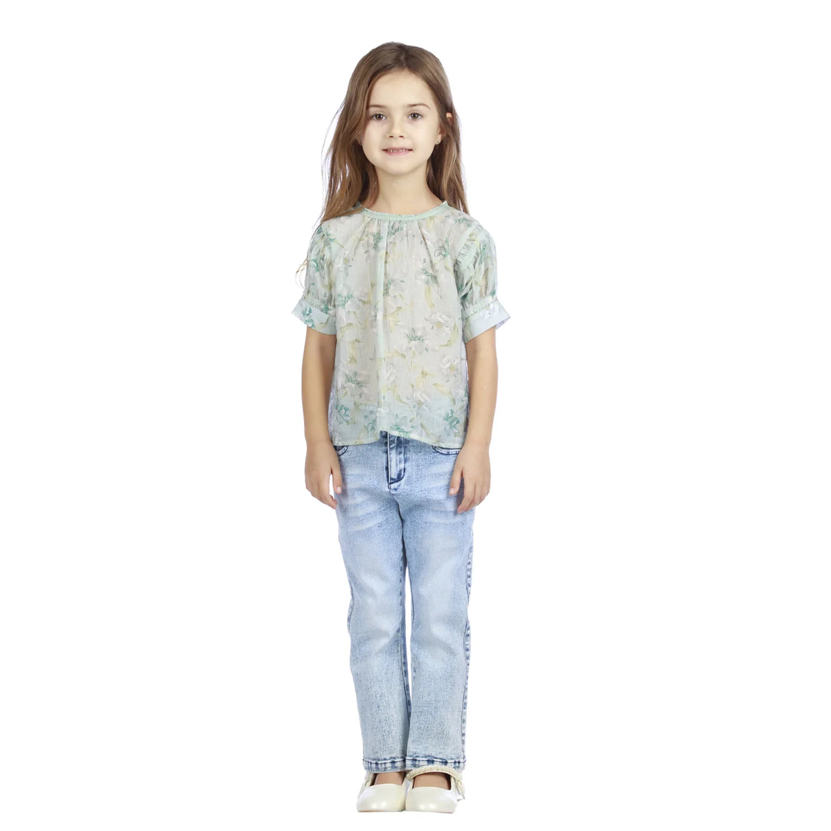 Floral Classic Blouse For Girls Image