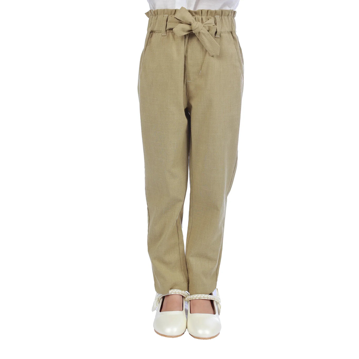 Skinny Classic Pants For Girls Mustard Green Image