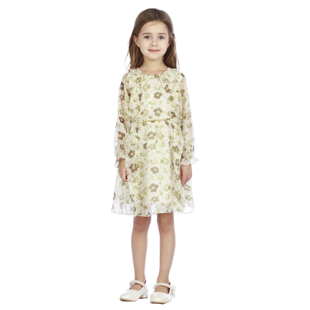 Floral Classic Dress For Girls Image